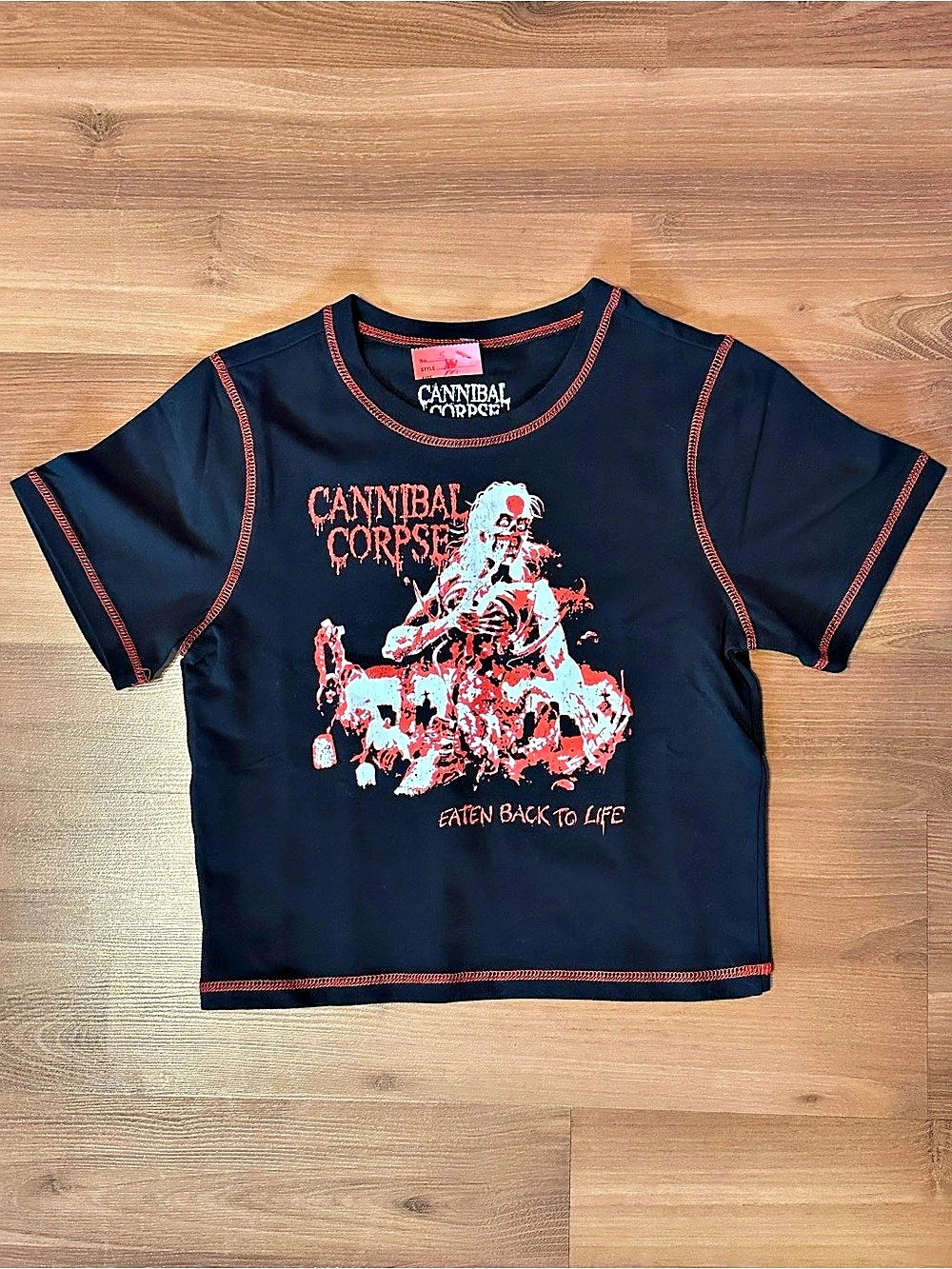 🆕 Cannibal Corpse Eaten Back to Life Graphic Tee in Black & Red Size Medium